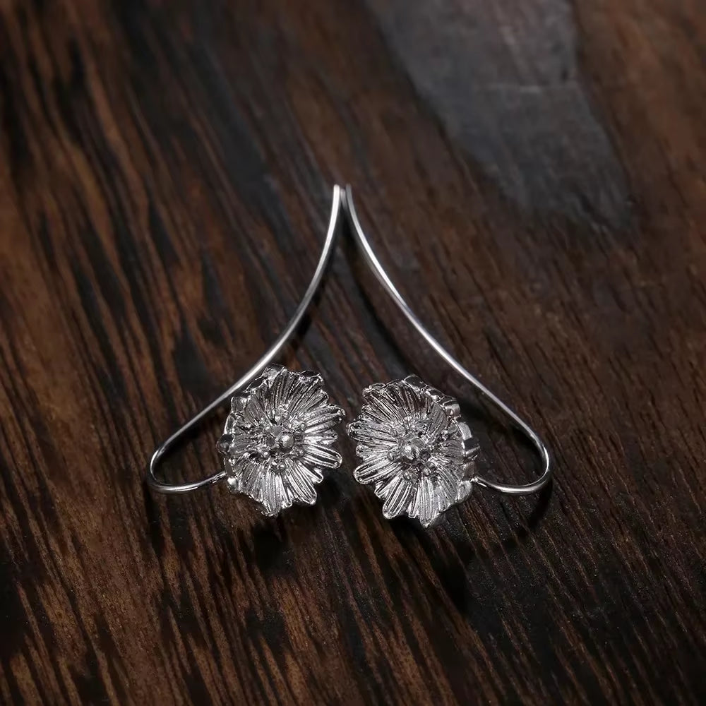 Daisy Sunflower Earrings (أقراط الأقحوان وعباد الشمس - هدية لطيفة للصديقات)