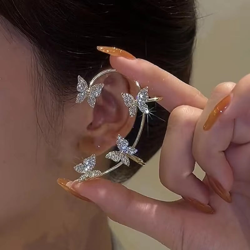 Butterfly Climber Earrings (أقراط  شكل فراشة - مجوهرات أنيقة للحفلات والهدايا)