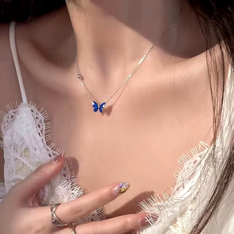 Butterfly Mood Necklace (عقد الفراشة المزاجي - يتحكم في درجة الحرارة ويغير اللون)