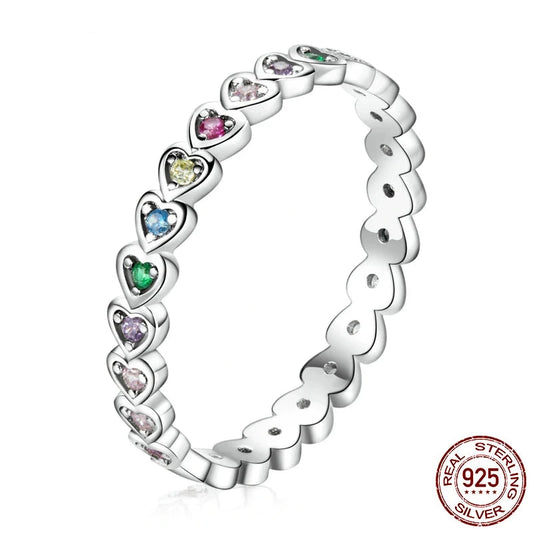 Glistening Rainbow Love Ring (خاتم الحب قوس قزح اللامع)