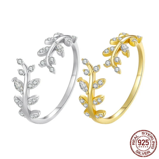 Delicate Leaf Open Ring (خاتم الورقة الرقيق)