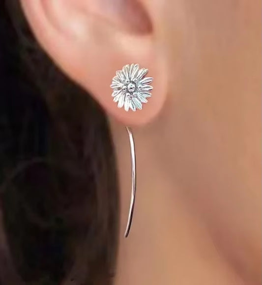 Daisy Sunflower Earrings (أقراط الأقحوان وعباد الشمس - هدية لطيفة للصديقات)